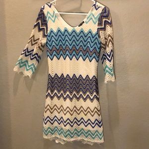 Los Angeles chevron lace dress
